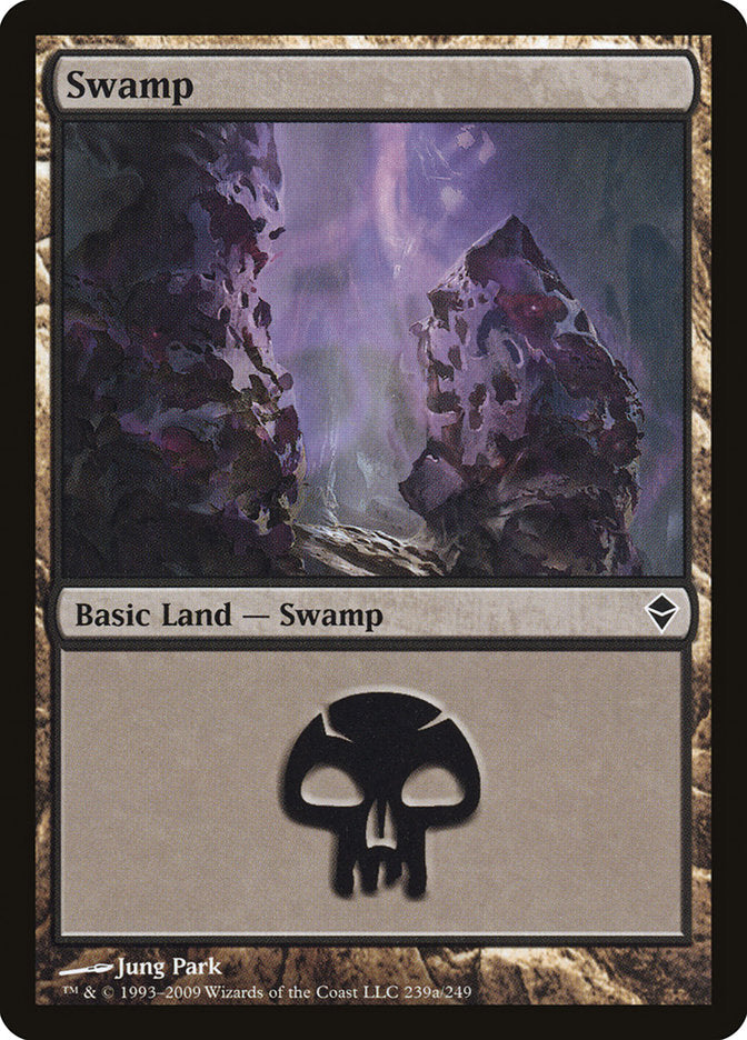 Swamp (239a) [Zendikar] | Card Merchant Takapuna