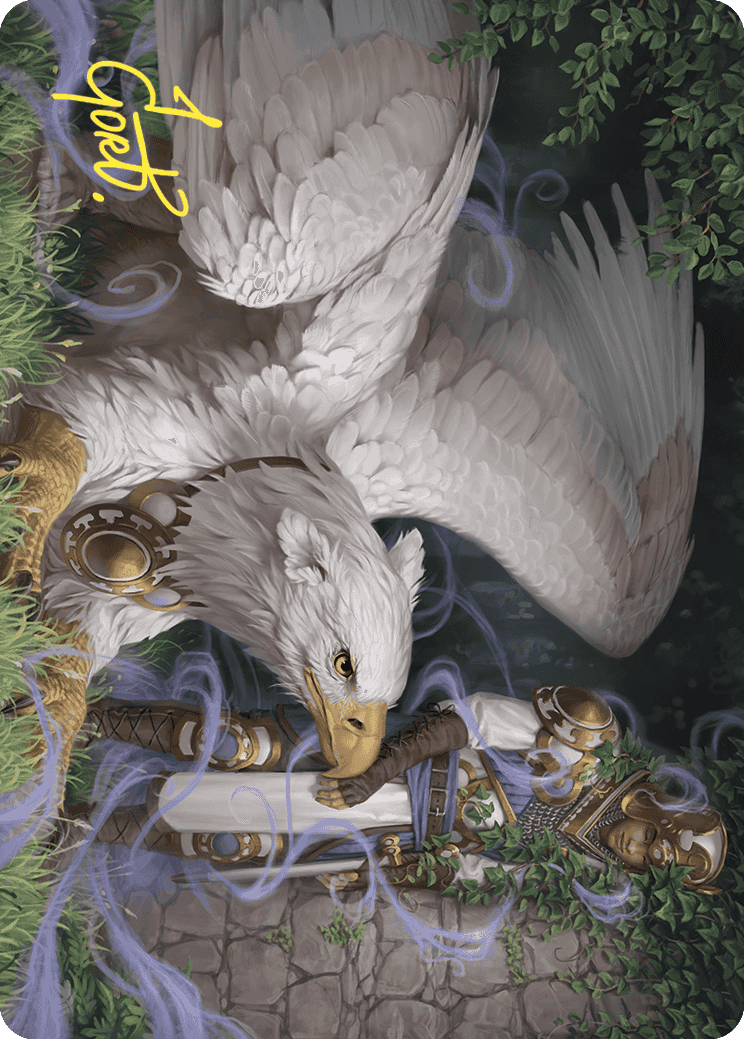 Dutiful Griffin Art Card (Gold-Stamped Signature) [Wilds of Eldraine Art Series] | Card Merchant Takapuna