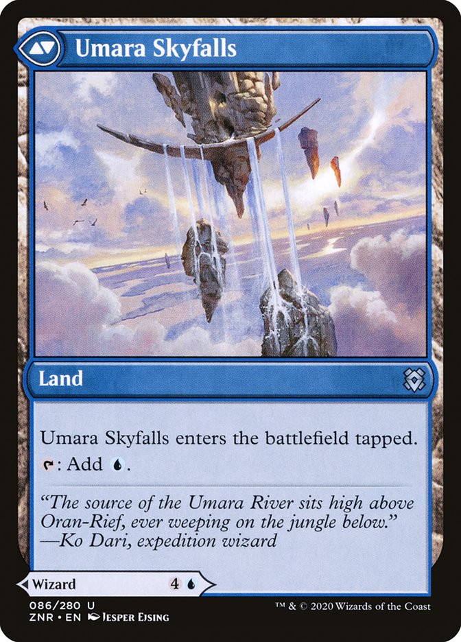 Umara Wizard // Umara Skyfalls [Zendikar Rising] | Card Merchant Takapuna