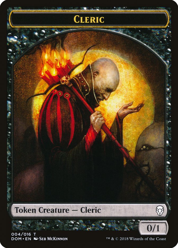 Cleric Token [Dominaria Tokens] | Card Merchant Takapuna