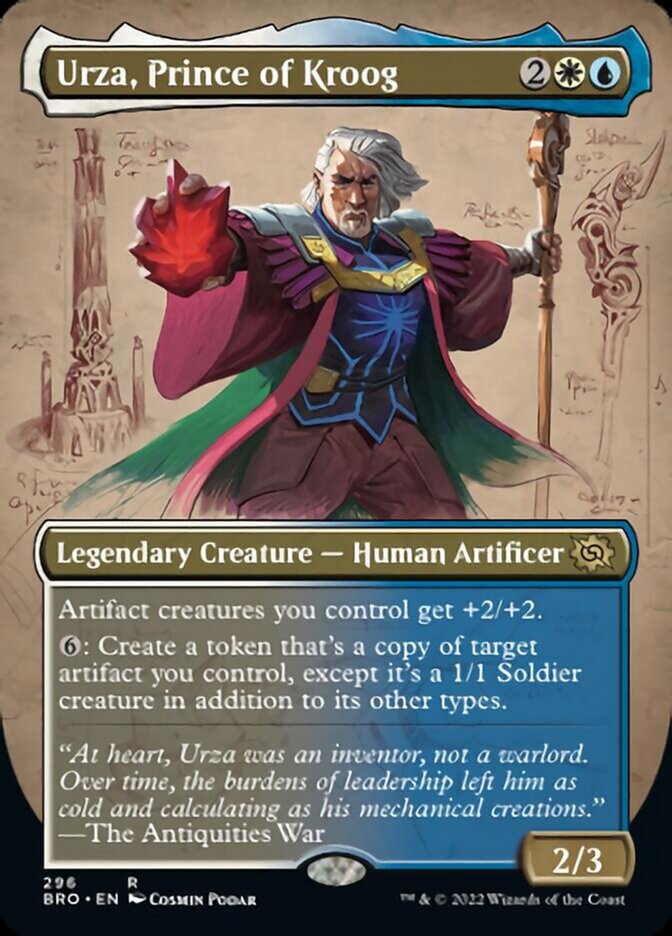 Urza, Prince of Kroog (Borderless Alternate Art) [The Brothers' War] | Card Merchant Takapuna