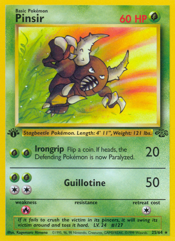 Pinsir (25/64) [Jungle 1st Edition] | Card Merchant Takapuna