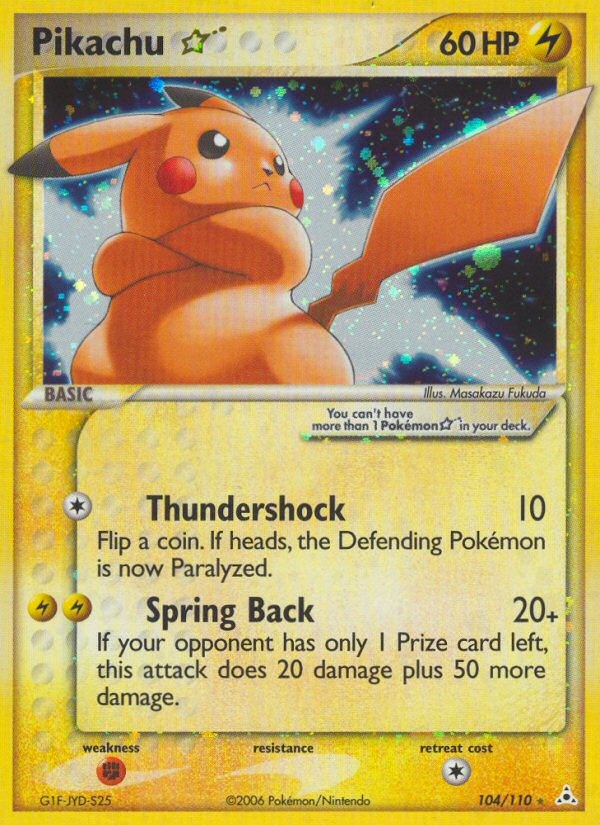 Pikachu Star (104/110) [EX: Holon Phantoms] | Card Merchant Takapuna