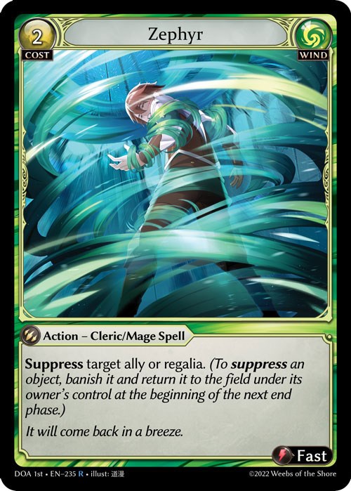 Zephyr (235) [Dawn of Ashes: 1st Edition] | Card Merchant Takapuna