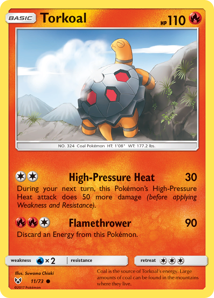 Torkoal (11/73) [Sun & Moon: Shining Legends] | Card Merchant Takapuna