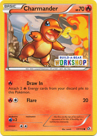 Charmander (17/113) (Build A Bear Workshop Exclusive) [Black & White: Legendary Treasures] | Card Merchant Takapuna