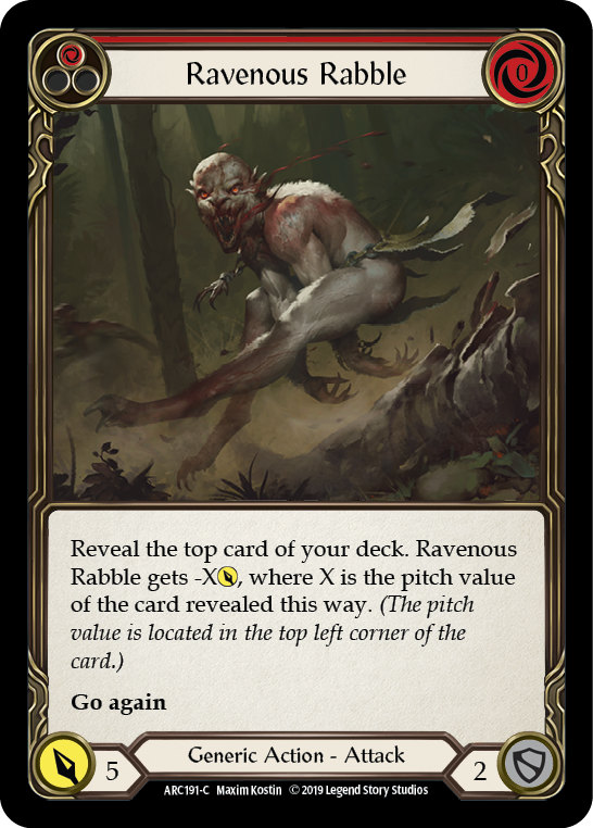 Ravenous Rabble (Red) [ARC191-C] (Arcane Rising)  1st Edition Normal | Card Merchant Takapuna