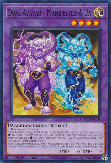 Dual Avatar - Manifested A-Un [CYAC-EN038] Common | Card Merchant Takapuna