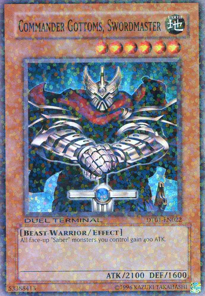 Commander Gottoms, Swordmaster [DT01-EN022] Super Rare | Card Merchant Takapuna