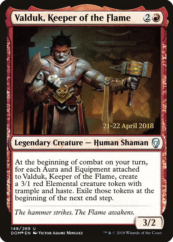 Valduk, Keeper of the Flame [Dominaria Prerelease Promos] | Card Merchant Takapuna
