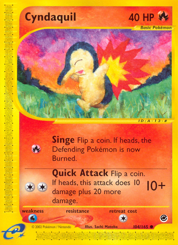 Cyndaquil (104/165) [Expedition: Base Set] | Card Merchant Takapuna