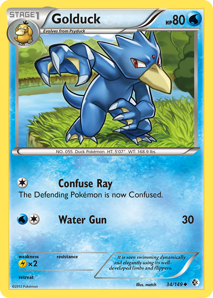 Golduck (34/149) [Black & White: Boundaries Crossed] | Card Merchant Takapuna