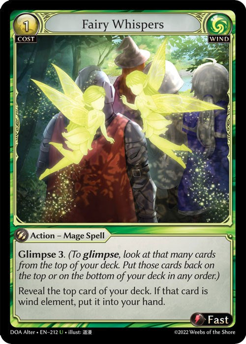 Fairy Whispers (212) [Dawn of Ashes: Alter Edition] | Card Merchant Takapuna