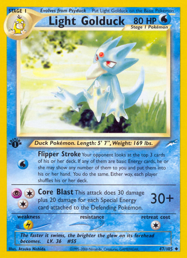 Light Golduck (47/105) [Neo Destiny 1st Edition] | Card Merchant Takapuna