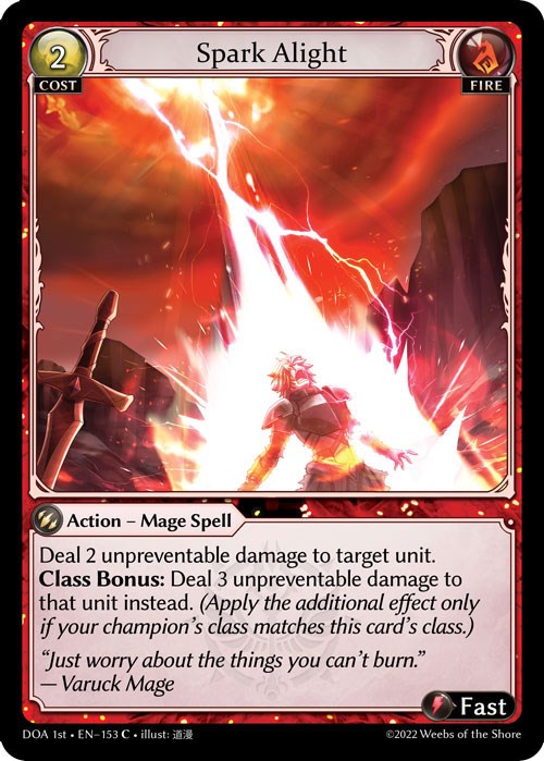Spark Alight (153) [Dawn of Ashes: 1st Edition] | Card Merchant Takapuna