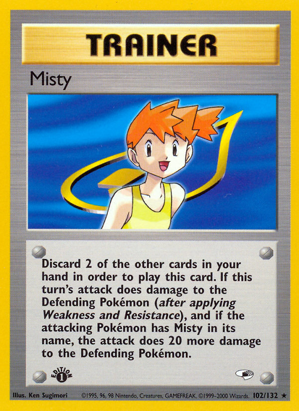 Misty (102/132) [Gym Heroes 1st Edition] | Card Merchant Takapuna