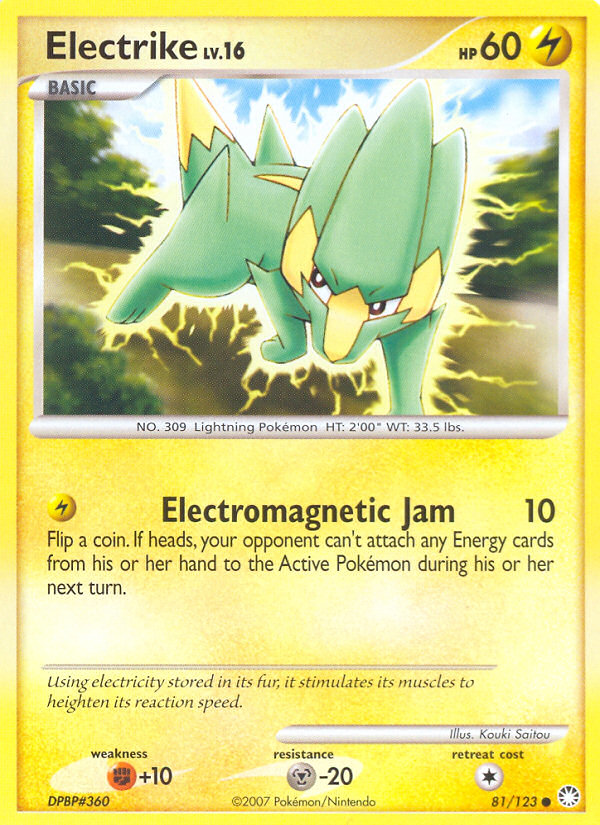 Electrike (81/123) [Diamond & Pearl: Mysterious Treasures] | Card Merchant Takapuna
