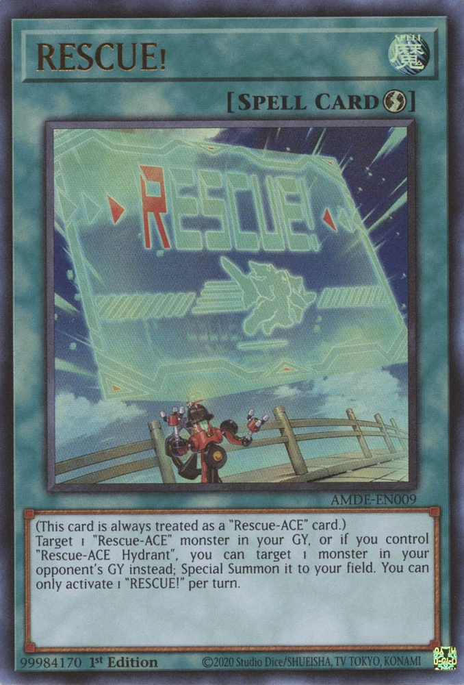 RESCUE! [AMDE-EN009] Ultra Rare | Card Merchant Takapuna