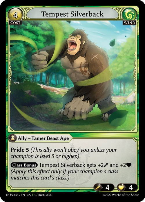 Tempest Silverback (227) [Dawn of Ashes: 1st Edition] | Card Merchant Takapuna
