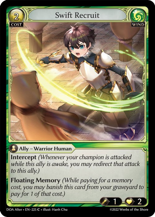 Swift Recruit (225) [Dawn of Ashes: Alter Edition] | Card Merchant Takapuna