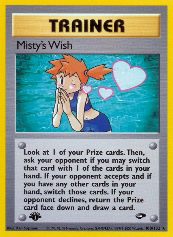 Misty's Wish (108/132) [Gym Challenge 1st Edition] | Card Merchant Takapuna