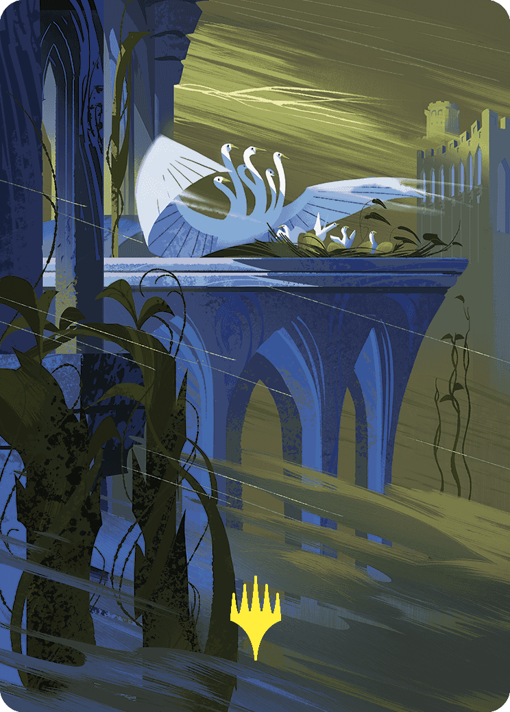 Doubling Season Art Card (Gold-Stamped Planeswalker Symbol) [Wilds of Eldraine Art Series] | Card Merchant Takapuna