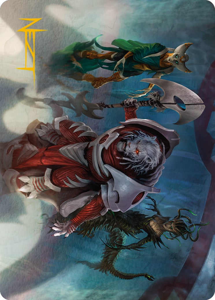 Norn's Decree Art Card (Gold-Stamped Signature) [Phyrexia: All Will Be One Art Series] | Card Merchant Takapuna