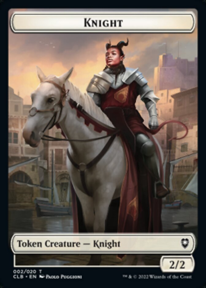 Treasure // Knight Double-Sided Token [Commander Legends: Battle for Baldur's Gate Tokens] | Card Merchant Takapuna