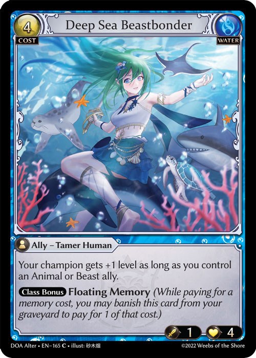 Deep Sea Beastbonder (165) [Dawn of Ashes: Alter Edition] | Card Merchant Takapuna