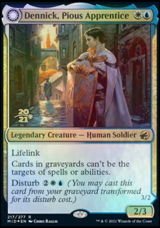 Dennick, Pious Apprentice // Dennick, Pious Apparition [Innistrad: Midnight Hunt Prerelease Promos] | Card Merchant Takapuna