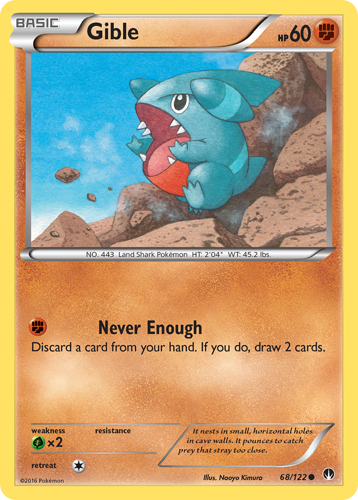 Gible (68/122) [XY: BREAKpoint] | Card Merchant Takapuna