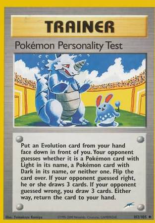 Pokemon Personality Test (102/105) [Neo Destiny Unlimited] | Card Merchant Takapuna