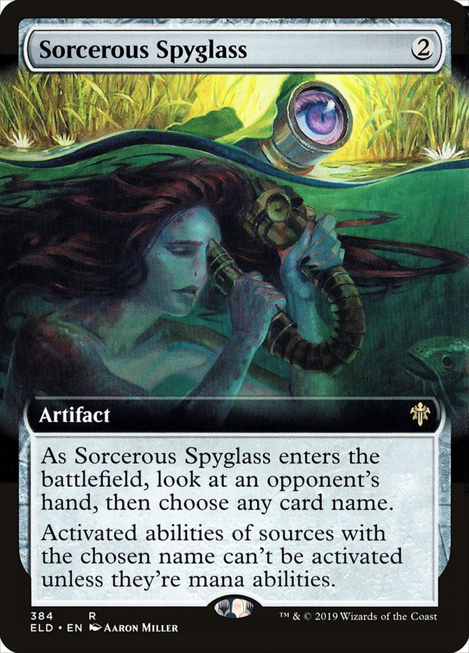 Sorcerous Spyglass (Extended Art) [Throne of Eldraine] | Card Merchant Takapuna
