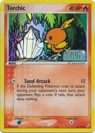 Torchic (66/100) (Stamped) [EX: Crystal Guardians] | Card Merchant Takapuna