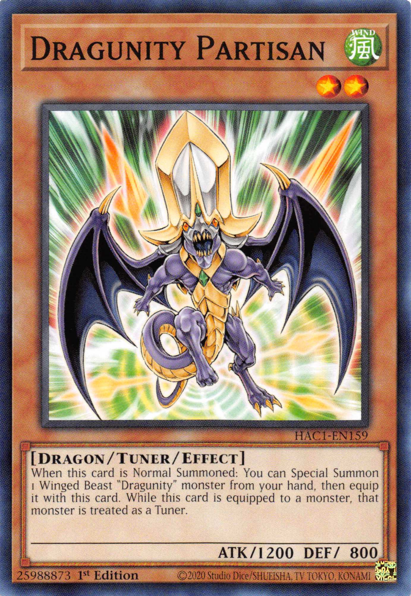 Dragunity Partisan (Duel Terminal) [HAC1-EN159] Parallel Rare | Card Merchant Takapuna