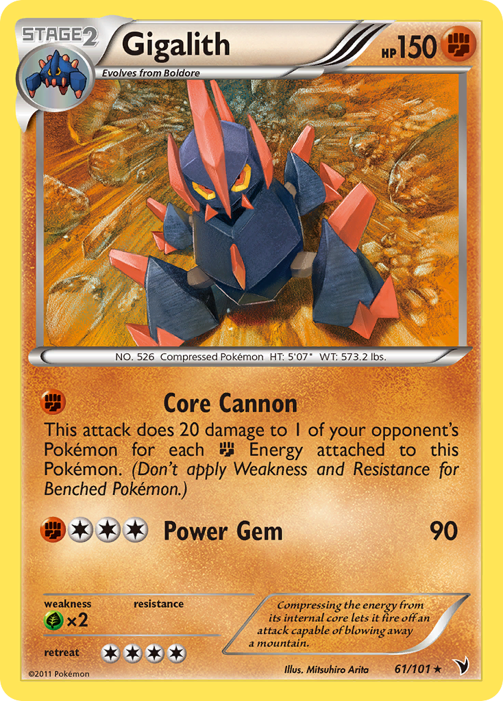 Gigalith (61/101) [Black & White: Noble Victories] | Card Merchant Takapuna