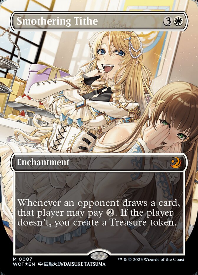 Smothering Tithe (Anime Borderless) (Confetti Foil) [Wilds of Eldraine: Enchanting Tales] | Card Merchant Takapuna