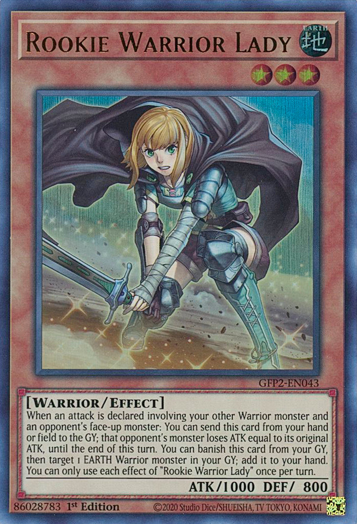 Rookie Warrior Lady [GFP2-EN043] Ultra Rare | Card Merchant Takapuna