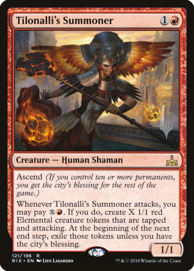 Tilonalli's Summoner (Promo Pack) [Rivals of Ixalan Promos] | Card Merchant Takapuna