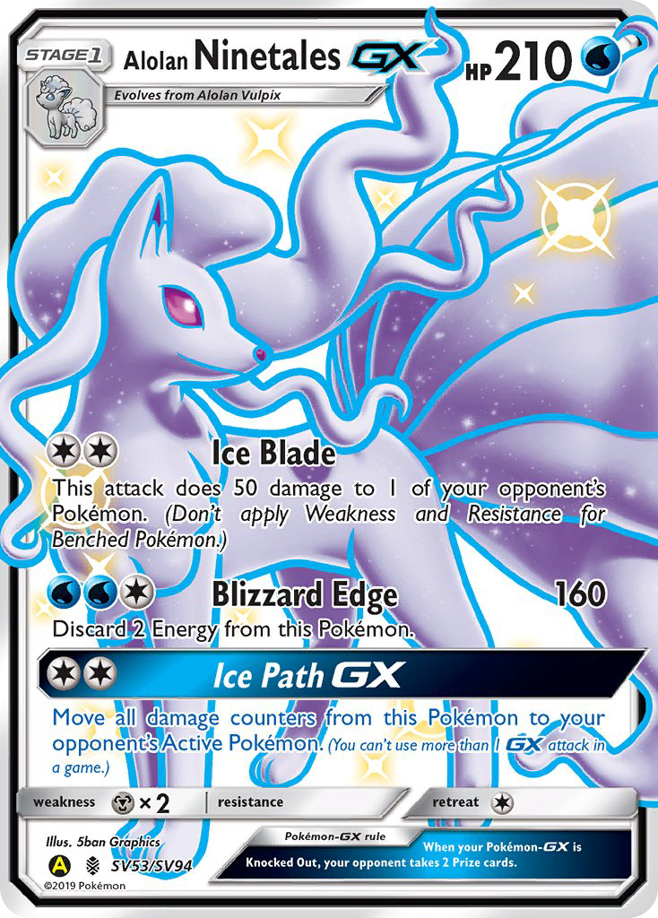 Alolan Ninetales GX (SV53/SV94) [Sun & Moon: Hidden Fates - Shiny Vault] | Card Merchant Takapuna