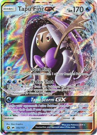 Tapu Fini GX (39/147) (Alternate card) (Jumbo Card) [Sun & Moon: Burning Shadows] | Card Merchant Takapuna