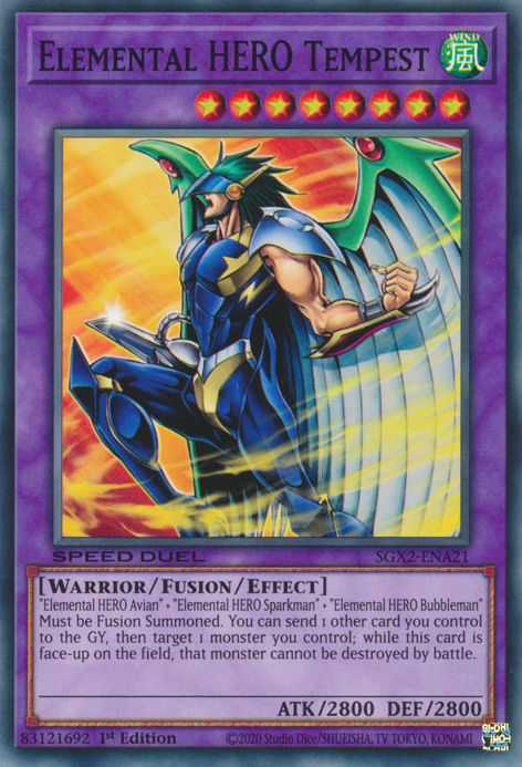 Elemental HERO Tempest [SGX2-ENA21] Common | Card Merchant Takapuna