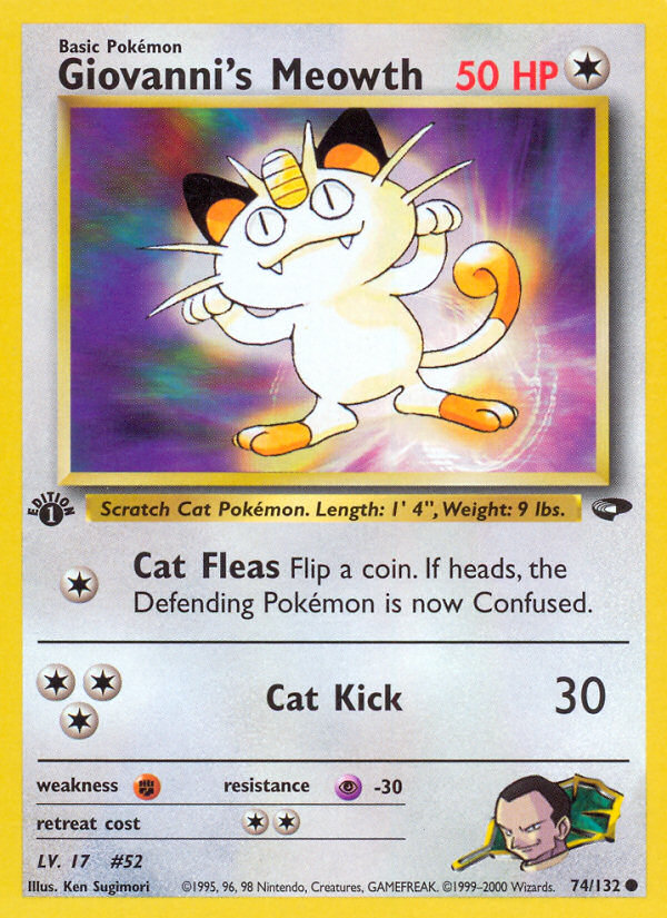 Giovanni's Meowth (74/132) [Gym Challenge 1st Edition] | Card Merchant Takapuna