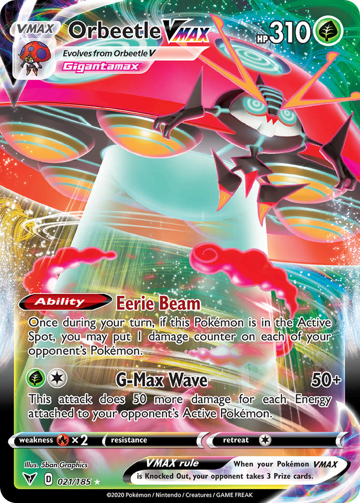 Orbeetle VMAX (021/185) [Sword & Shield: Vivid Voltage] | Card Merchant Takapuna
