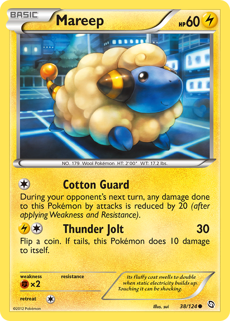 Mareep (38/124) [Black & White: Dragons Exalted] | Card Merchant Takapuna