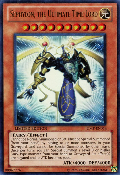 Sephylon, the Ultimate Time Lord [JUMP-EN054] Ultra Rare | Card Merchant Takapuna