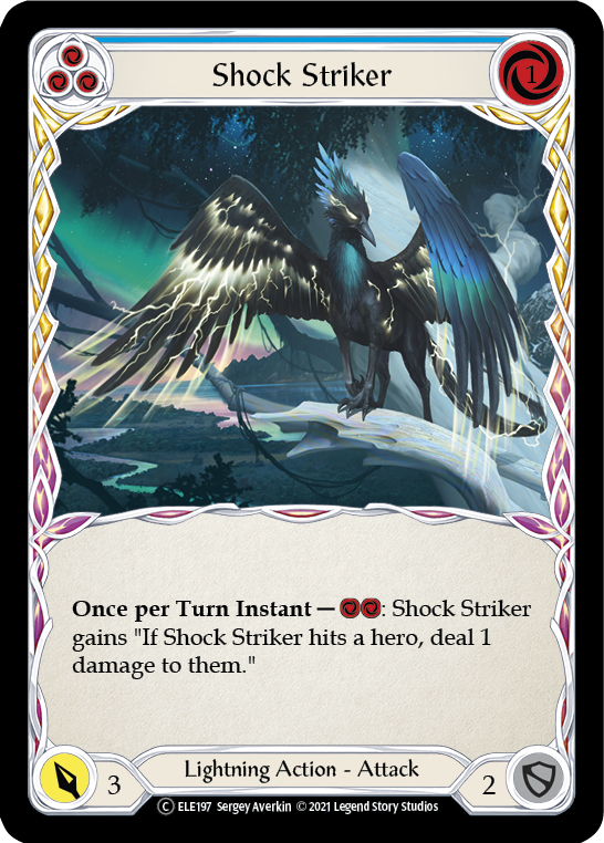 Shock Striker (Blue) [U-ELE197] (Tales of Aria Unlimited)  Unlimited Normal | Card Merchant Takapuna