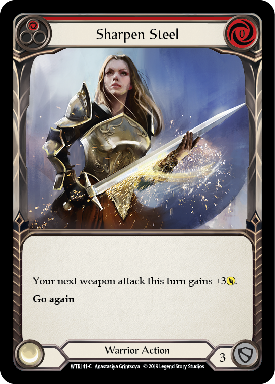 Sharpen Steel (Red) [WTR141-C] (Welcome to Rathe)  Alpha Print Rainbow Foil | Card Merchant Takapuna
