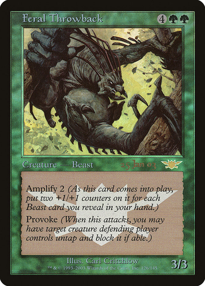 Feral Throwback [Legions Promos] | Card Merchant Takapuna