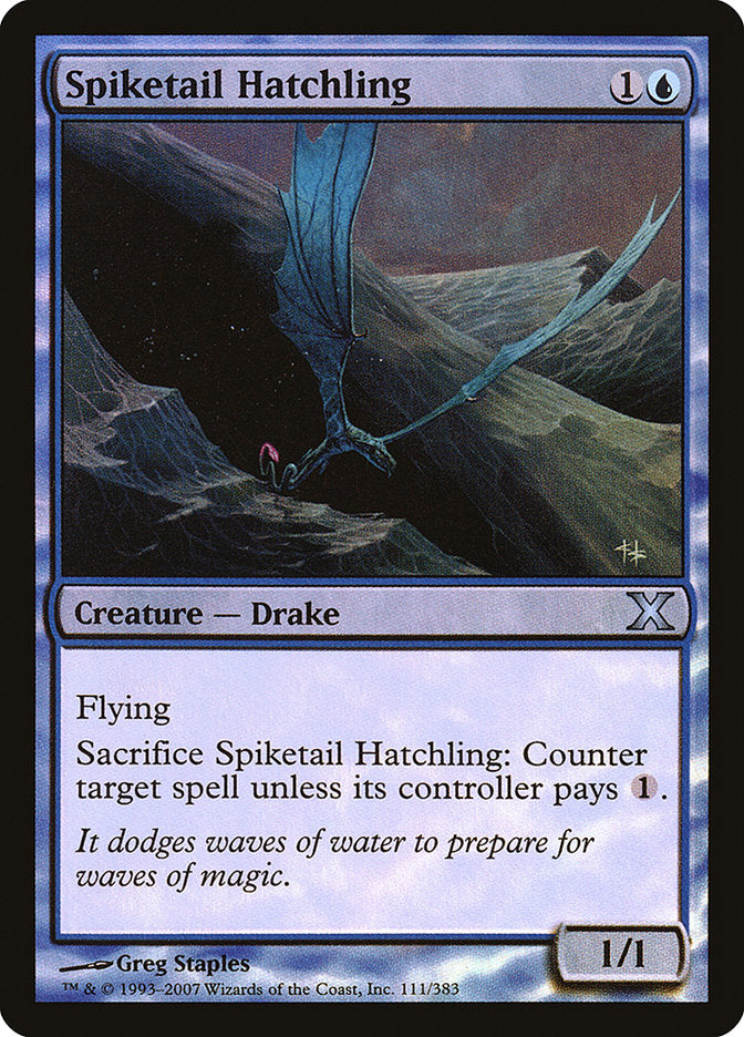 Spiketail Hatchling (Premium Foil) [Tenth Edition] | Card Merchant Takapuna